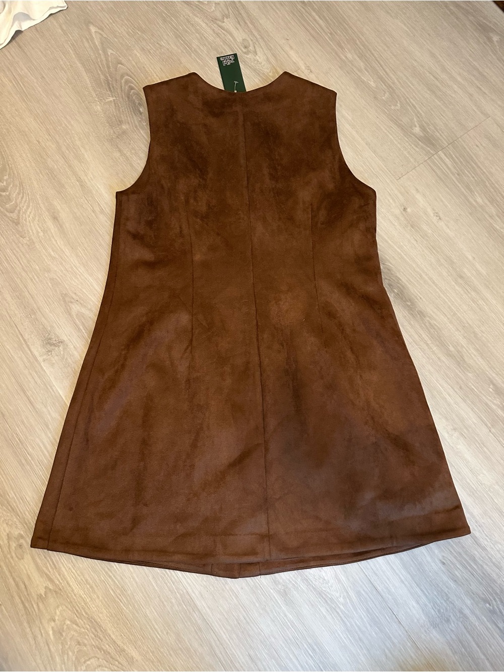 wild fable Brown Sleeveless Button-Front A-Line Dress NWT - Picture 2 of 4